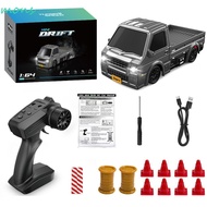 MONS RC Drift Car, 4WD 2.4G 1:64 RC Truck,  Rechargeable LED Lights High Speed Mini RC Car Desktop R