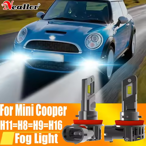 2x H11 H8 Led Fog Lights Canbus H16 H9 Car Bulb Driving Running Lamp 12v 55w For Mini Cooper R56 R50