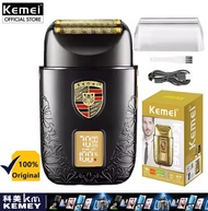 Kemei Máy cạo râu điện dao cạo râu có thể sạc được không dây dao cạo dạng lá cho nam chăm sóc mặt Má
