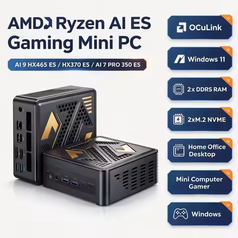 Gaming Mini PC OCuLink AMD Ryzen AI 9 HX 370 ES H 465 ES AI 7 PRO 350 ES AI 5 PRO 340 ES NUC Desktop