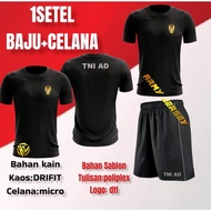 kaos dryfit premium tni-AD Baju Kaos Jersey Stelan olahraga TNI AD