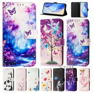 PU Leather Wallet Phone Case For OPPO A58 A76 A77 A96 A97 Realme C51 C51S C53 Luxury Fashion Paintin