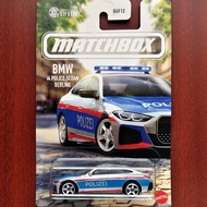 Matchbox BMW i4 Police Car Alloy Small Sports Car City Hero Traffic Series Theme Model Simulation