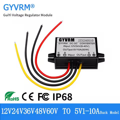 DC-DC Step-down Model 12V24V to 5V 1A 2A 3A 5A 6A 8A 10A Voltage Regulator Buck 12V 24V 36V 48V 60V 