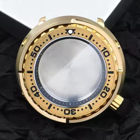 Watch Parts Solid 47mm Aluminum bronze Plated SBBN031/Tuna Diver Watch Case Sapphire Fit For NH35/36