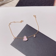 Duan Aojuan Same Style Pink Gourd Pink Opal Fulu Necklace Bracelet Small Diamond Electroplating 18K 
