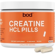 Bod Creatine HCL Capsules – 150 Pills | Creatine Hydrochloride Supplement for Men & Women | Easy-to-