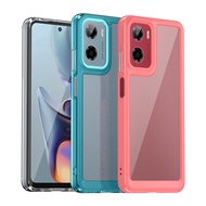 For Motorola Moto G05 G15 G35 G55 G75 G85 Transparent Acrylic Shockproof Protective Phone Cover Case