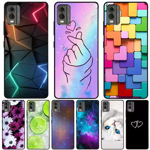 For Nokia C32 Case C 32 Soft Silicone Painted Shockproof Back Cases For Nokia C32 Cover TPU Coques N