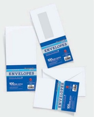 CAMPAP CS12823 102x229mm (4x9") WHITE ENVELOPES 20's 100gms (Peal & Seal) x 7packs