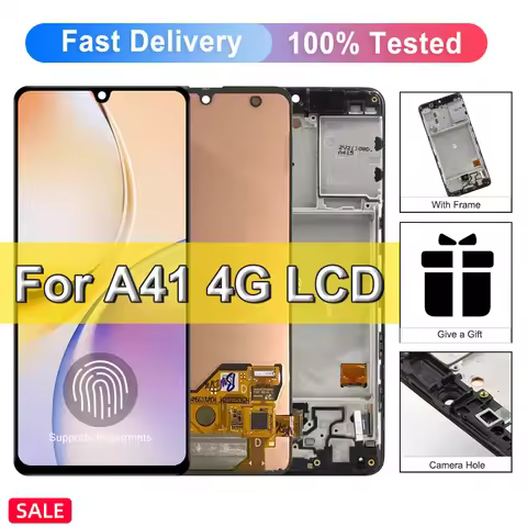 100% Tested AMOLED For Samsung Galaxy A41 SM-A415F A415 LCD Display Touch Screen Digitizer Replaceme