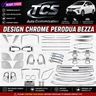 TCS PERODUA BEZZA 2016-2026 CAR CHROME INTERIOR EXTERIOR COVER ACCESSORIES GARNISH FULL SET