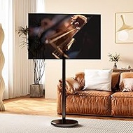 Mobile TV Cart Rolling TV Stand for 10-46 Inch Flat/Curved Screen Up to 88lbs, Height Adjustable Por