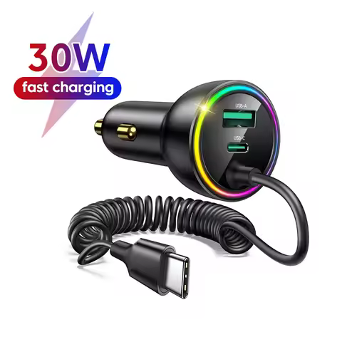 OLAF PD 30W USB/Type c Car Charger Mobile Phone Charger Car Charger With Cable Car Charger Super Fas