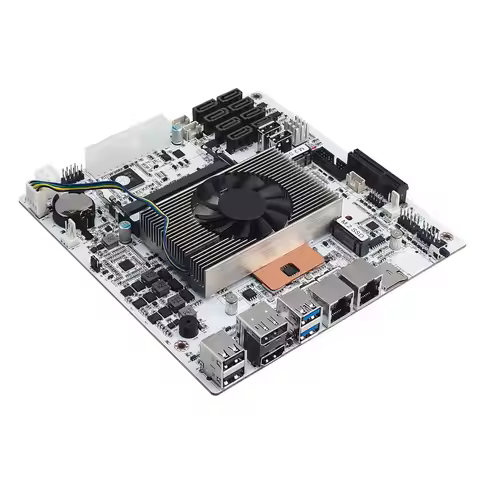 CWWK NAS Motherboard 8 Bay Core i5 8265U 4C/8T, Mini ITX PC Mainboard White M11, 2 x NVMe PCIe3.0 x2
