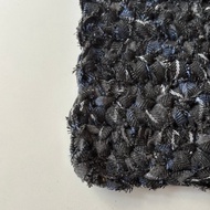 升級再造的織物紗線  格蘭格紋藍線灰 M