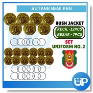 Set Butang Uniform NO.2 KRS Bush Jacket Lelaki Wanita Guru Besar /Pengetua /Pegawai