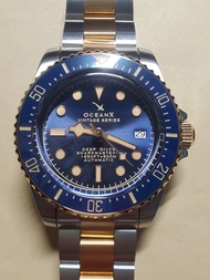 OCEANX Vintage Series SHARKMASTER-V Two Tone VSMS513 自動錶 陶瓷圈 拱面水晶 500米防水 水晶錶面 42mm