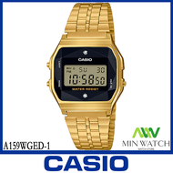 นาฬิกา รุ่น Casio DIGITAL นาฬิกาข้อมือ นาฬิกาผู้หญิง สายสแตนเลส รุ่น A-158WA-1 ของแท้100% ประกันศูนย์CASIO 1 ปี จากร้าน MIN WATCH