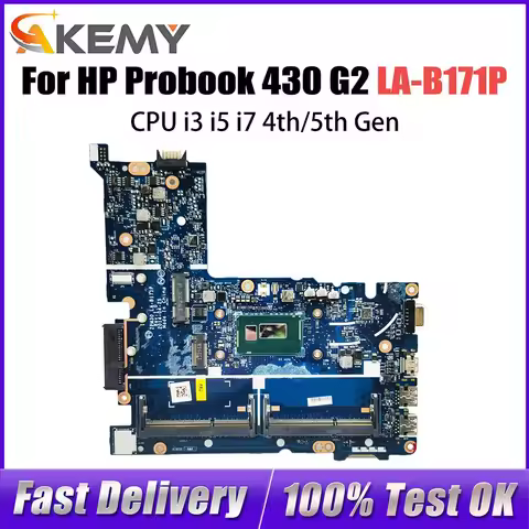 LA-B171P Mainboard For HP Probook 430 G2 Laptop Motherboard 774515-001 798060-601 With i3 i5 i7 4th/