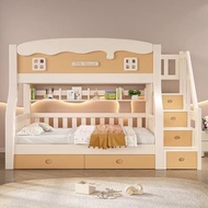 【SG Sales】Bunk Bed Frame Bunk Beds Wooden Bunk Beds Multi-Functional Height Adjustable Beds Bed Frames With Storage Cabinets  High Low Bed Bunk Beds With Drawers Mattress