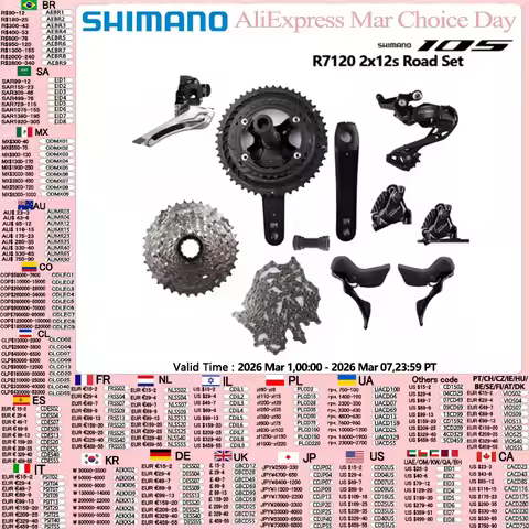 Shimano R7120 2x12s Road Group R7100 Crankset Brake R7170 Shifter R7120 Hydraulic Disc Brake CN M710