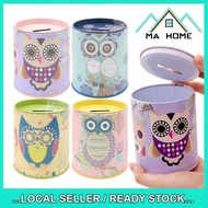 MA Home Children Students Saving Habit Piggy Bank Coin Box Creative Mini Round Shape Owl Design Mone