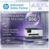 NEW HP OfficeJet Pro 9130e All-in-One Printer | Free $50 eVouchers | Print,copy,scan,fax | ADF, Dupl