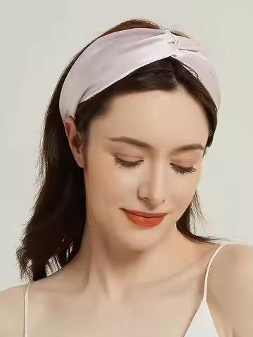 100% Natural Mulberry Silk Headband Luxury Silk Elastics Twisted Turban Head Wrap Bandana Bohimian f