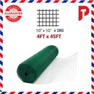 PVC Coated Green Wire Mesh Netting Dawai Hijau 3ft x 40ft-50ft (18G/22G)