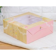 3-Pound Cake Box Wood Pattern Size Width 26.5 x Length 26.5 x Height 10.5 Cm. Pack Of 20 Pieces