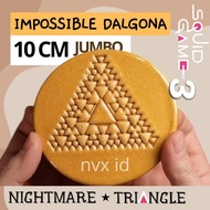 Dalgona Candy Jumbo NIGHTMARE Triangle Shape Monalisa Squid Game 3 Triangles