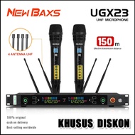 New Baxs UGX23 wireless microphone 2microphones holding hands 700MHZ UHF frequency FM 150Mreception 