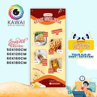 SPANDUK / BANNER Jualan Kedai Jajanan Cream Kuning Design Outdoor / Indoor