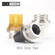 [Ship Today] 810 SS PEI Dr ip Tip Stainless Steel Mouthpiece 810 Drip Nozzle Drip T ip for RTA A*tom