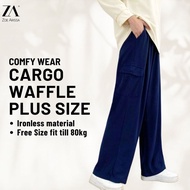 ZOE ARISSA SELUAR CARGO MUSLIMAH WOMEN CARGO PANTS STRAIGHT CUT Seluar Cargo Waffle Plus Size Murah CEYDA Pants