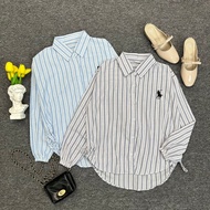 KEMEJA TANIA STRIPE SHIRT L0P0 DRAWSTRING Code: 10060381