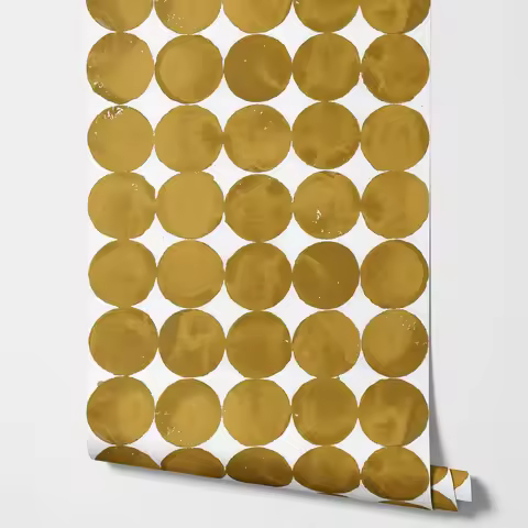 The Moon Shade Wallpaper, Lunar Craters Wall Paper Lined Up On Plain Back Friezes Of Monochrome Circ