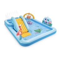 57161EP 96" x 78" x 28" Inflatable Jungle Adventure Play Center Spray Kiddie Pool for Ages 2 and Up
