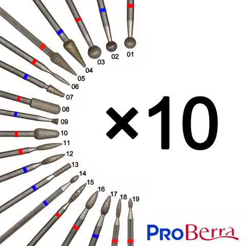 wholesale 10 piece Diamond nail drill bits for nail Manicure Manicure Cuticle Clean Pedicure accesor