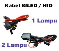 KABEL SET PROJIE BILED BI LED HID 1 2 lampu relay mobil motor h4