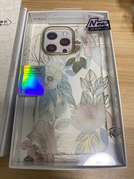 《三件套裝》iPhone 15 pro max 燙花 手機殼 保護殼 加 兩張康寧防藍光秒貼 保護膜  加 鏡頭貼