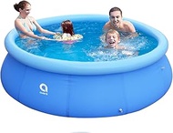 Inflatable Top Ring Swimming Pools for Adults Outdoor Easy to Set Kids, Kiddie Pool （± 10 ft X 30 in