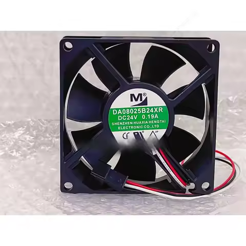 W M DA08025B24XR DC 24V 0.19A 80x80x25mm 3-Wire Server Cooling Fan