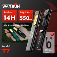 WARSUN T7 EDC Flashlight USB-C Rechargeable,Magnetic LED Torch, Pocket Flashlight for Camping Repair
