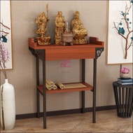 New Chinese Style Console Tables Solid Wood Altar Modern Minimalist Wall-Mounted Hall Cabinet a Long Narrow Table Side View Flower Stand Shelf