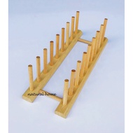 Solid Wood Dish Rack Plate Rack Drain Rack (8 spaces)