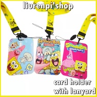 SpongeBob ezlink Card Holder With Lanyard Neck Strap Card  Holder Patrick Star Squidward Tentacles Eugene H.Krabs