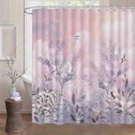 【Shop the Latest Trends】 Elegant Pastel Floral Print Waterproof Shower Curtain - Stylish, Durable &