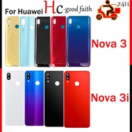 New Back Battery Cover Housing For Huawei Nova3 Nova3I / Nova 3 3i with LOGO Battery glass Back Cover Rear Door Case Replacement Parts